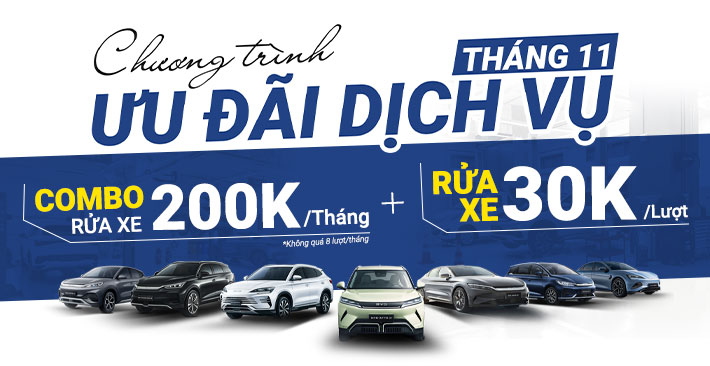 Ưu Đãi Dịch Vụ Tháng 11 tại BYD Bắc Giang